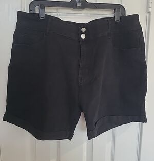 Black High-Rise Women's Shorts